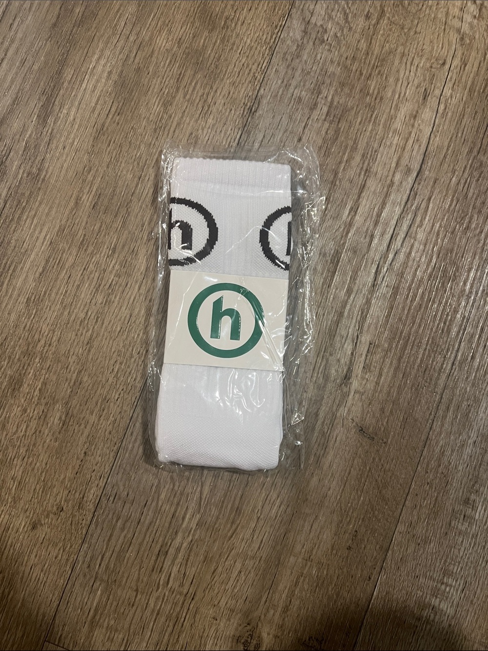 Hidden brand  socks White Men’s Crew Socks with Logo